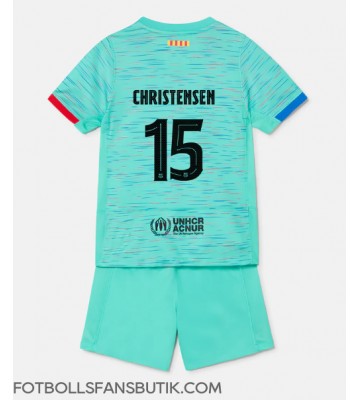 Barcelona Andreas Christensen #15 Replika Tredje Tröja Barn 2023-24 Kortärmad (+ Korta byxor)